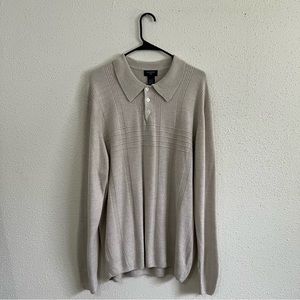 Dockers Taupe Long Sleeve Collar Shirt
